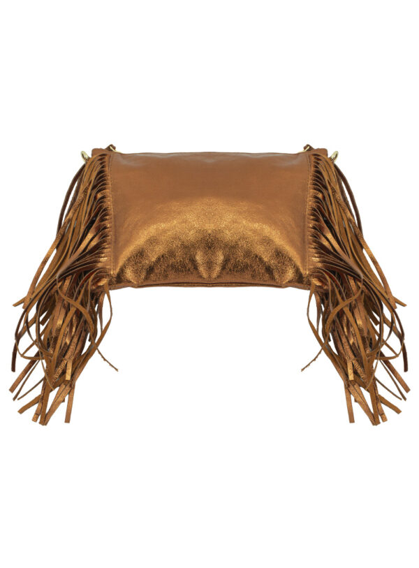 Gold fringe bag