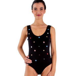 Black bodysuit with stones