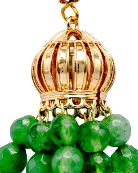 Orecchini artigianali in peridotto verde - immagine 4