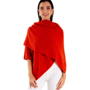 Orange cashmere scarf