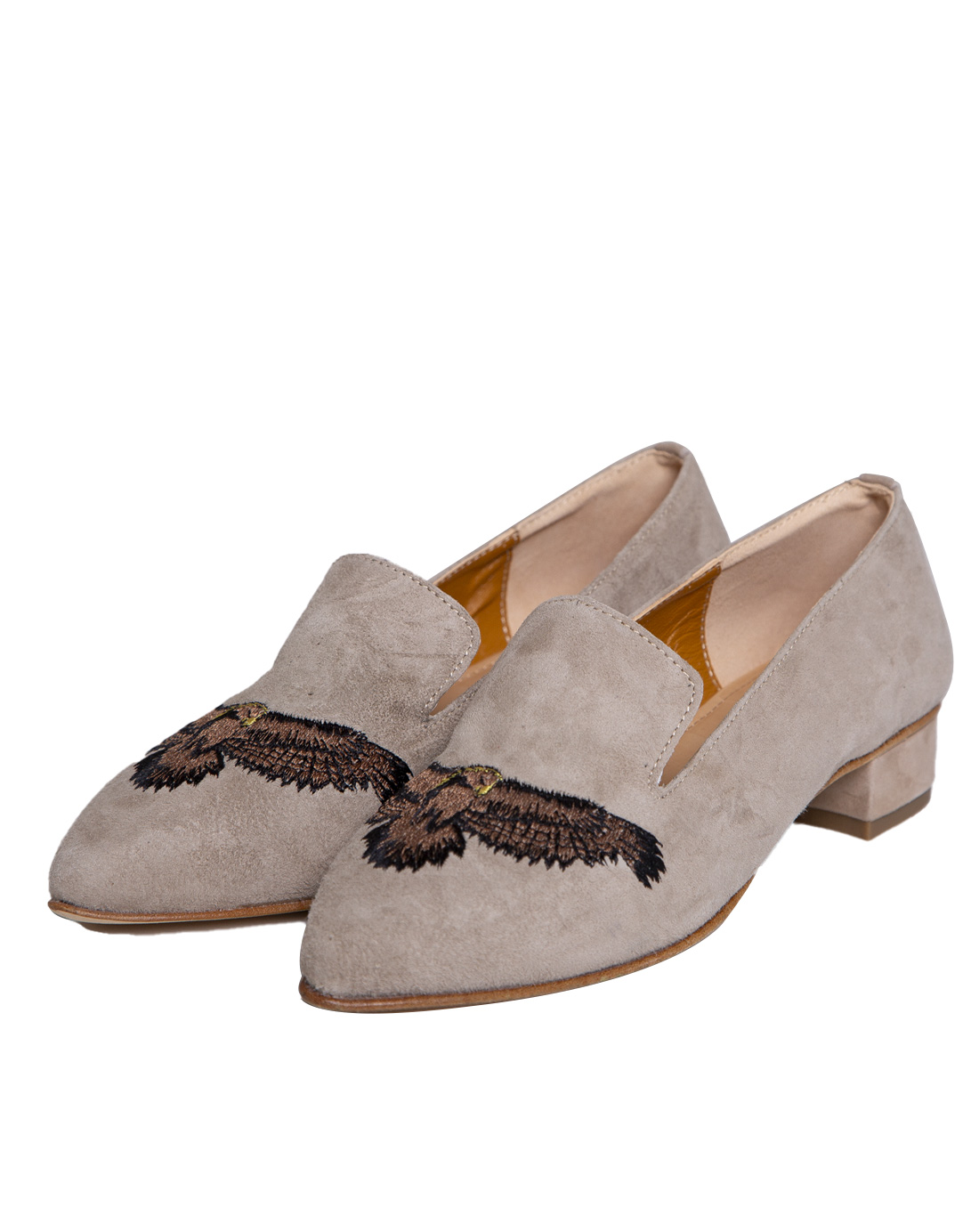 Sand suede ballerina