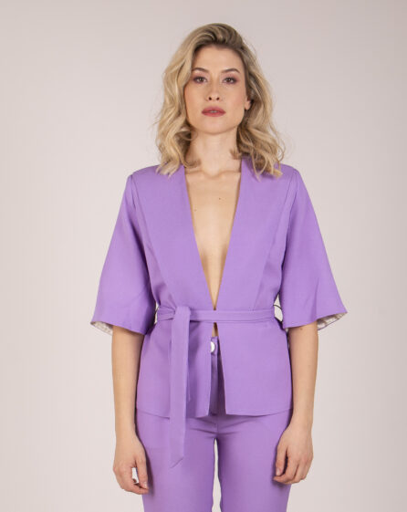 Giacca Kimono corto Dublino lilla - immagine 2