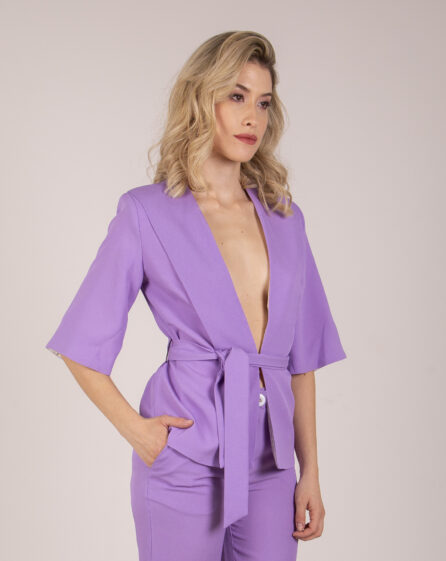 Giacca Kimono corto Dublino lilla - immagine 3