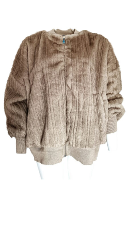 Bomber Pelliccia Tortora