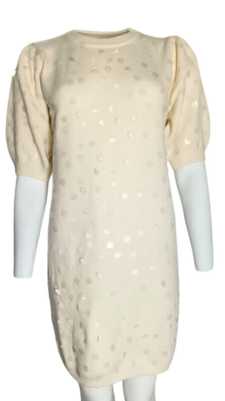 Vestito  Pagliette Panna