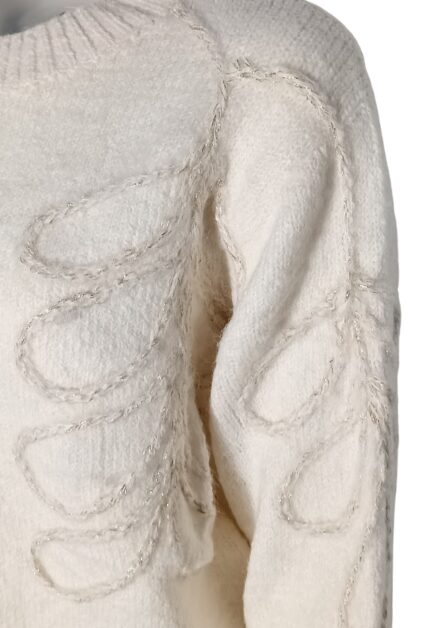 Maglione Panna Ghirigori In Filo D'Oro - immagine 3