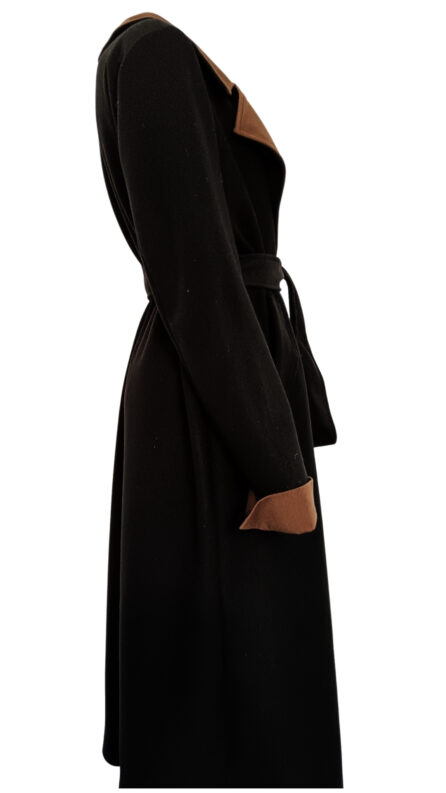 Cappotto Bicolor Nero-Marrone - immagine 2