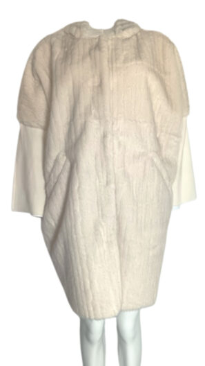Cappotto Pelliccia Panna