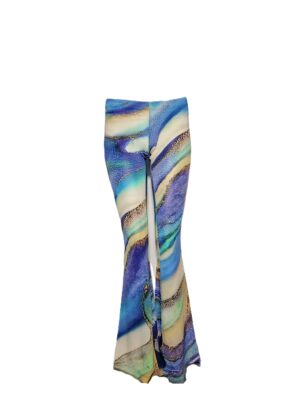 Pantaloni a zampa in jersey