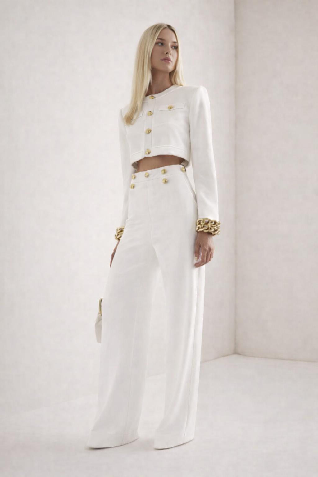 TAILLEUR CROPPED BIANCO-ABIDDIKKIA - immagine 5