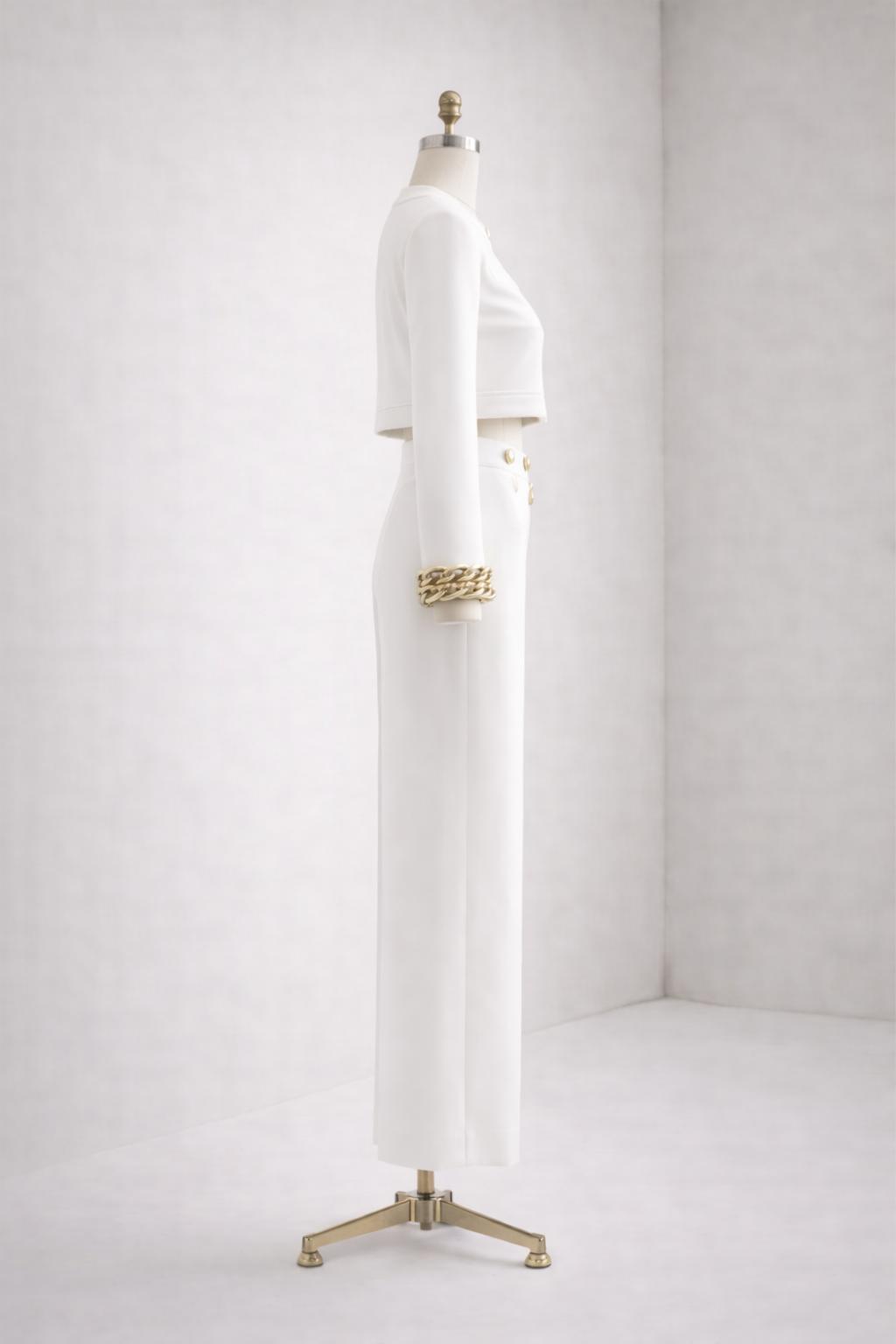 TAILLEUR CROPPED BIANCO-ABIDDIKKIA - immagine 3