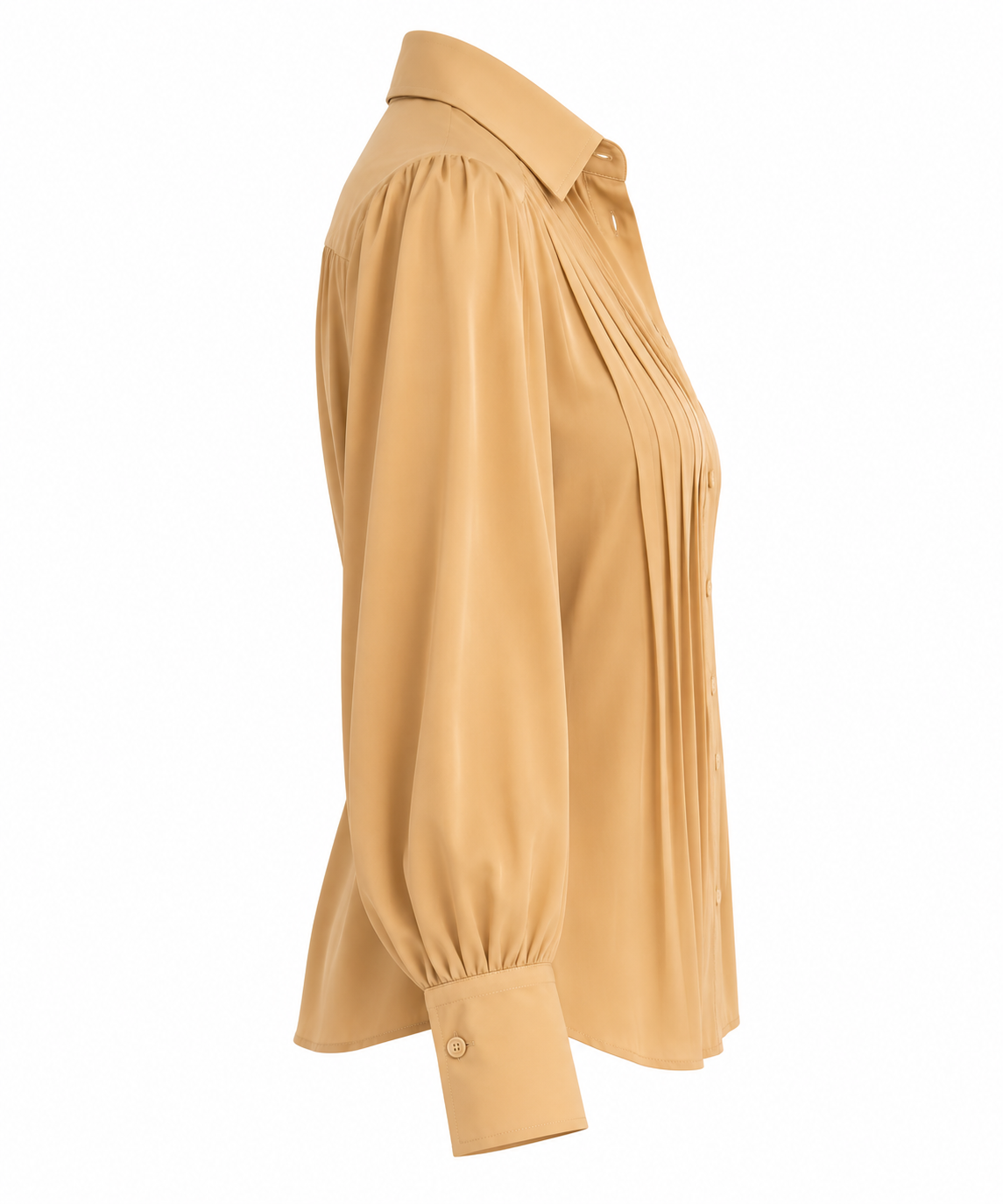 Camicia Beige Plissé A’BIDDIKKIA - immagine 4