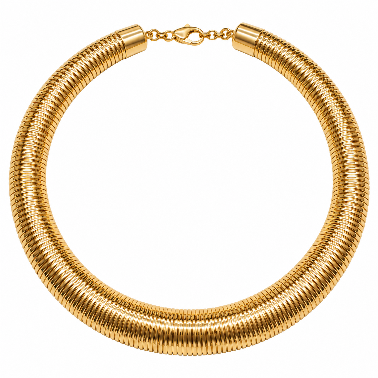 Collier Abiddikkia Golden Snake – Collana Rigida Dorata - immagine 2