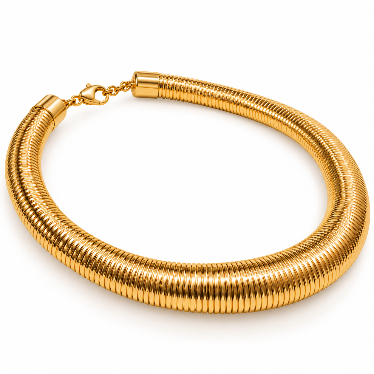 Collier Abiddikkia Golden Snake – Collana Rigida Dorata - immagine 3
