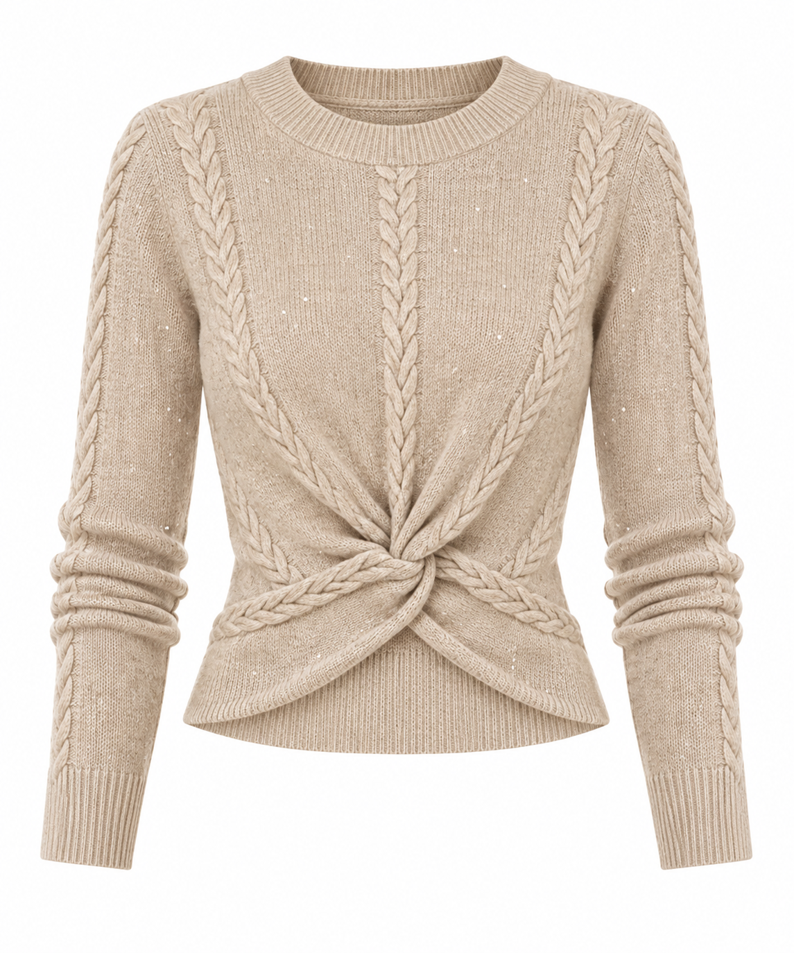 Maglia Donna con Trecce e Intreccio Frontale – A’BIDDIKKIA - immagine 2